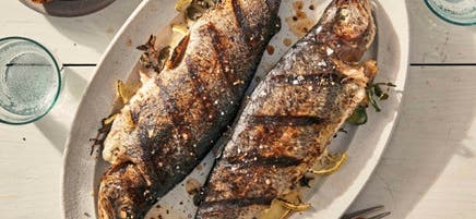 Grilled Lemon and Oregano Stuffed Trout