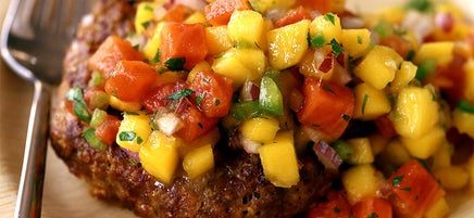 Hamburgers de dinde à la jamaïcaine avec salsa aux fruits tropicaux