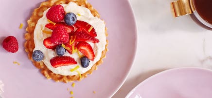 Lemon-Berry Pizzelle Tart