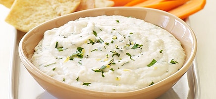 Trempette de haricots blancs au citron et aux herbes