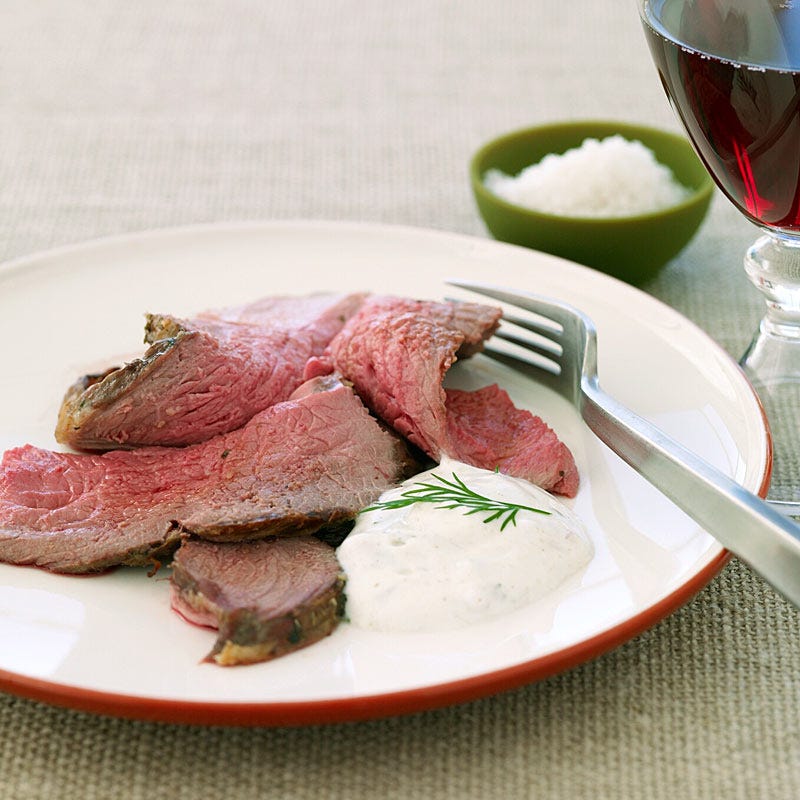 Photo of Greek-Style Leg of Lamb with Yogurt Sauce by WW