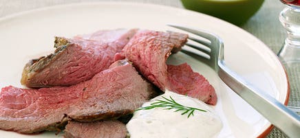 Greek-Style Leg of Lamb with Yogurt Sauce