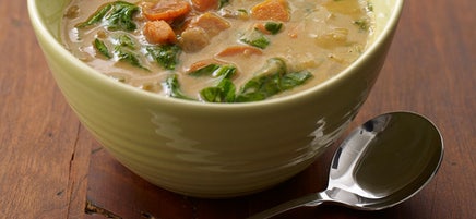 Peanut Stew with Spinach and Sweet Potatoes