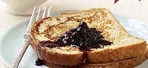 French Toast with Blueberry Sauce