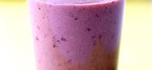 Boisson fouettée énergisante mauve aux mûres