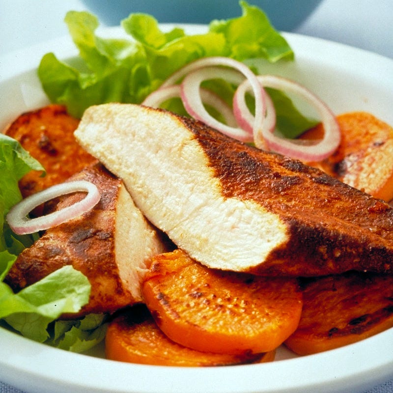 Photo de Poulet barbecue avec patates douces grillées par WW