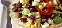 Mexican Black Bean Salad Tostada