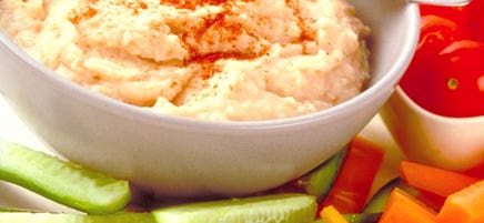 Crudites with Garlicky White Bean Dip