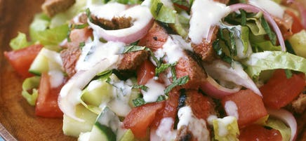 Lamb Souvlaki Salad