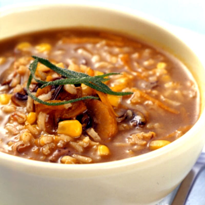 Photo of Wild Rice, Barley, Corn and Mushroom Soup by WW