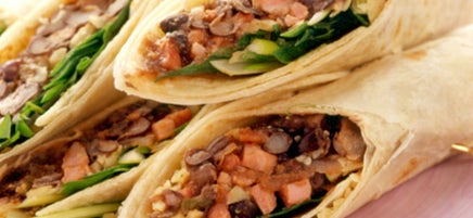 Burritos au jambon et haricots noirs