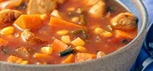 Soupe au poulet et pommes de terre