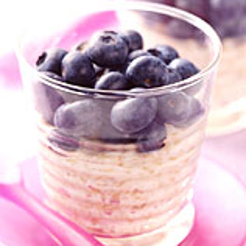 Photo de Pouding au riz et aux bleuets pour le déjeuner par WW