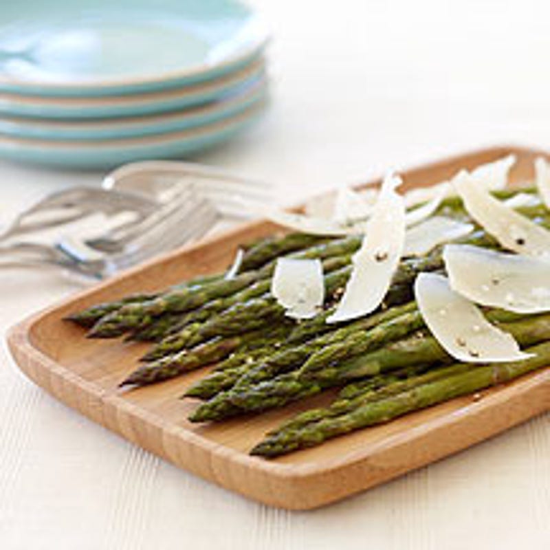 Photo of Roast Asparagus with Shaved Parmesan by WW