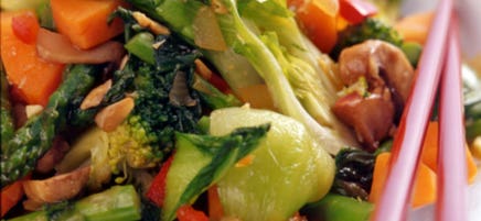 Vegetable-peanut stir-fry