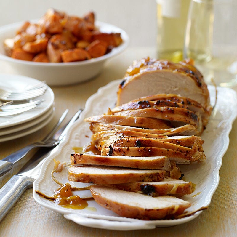 Photo of Apricot-Glazed Turkey and Sweet Potatoes by WW