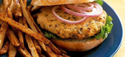 Turkey Burger with Chili Fries
