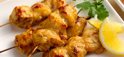 Brochette d'omble de l'Arctique en panure tempura