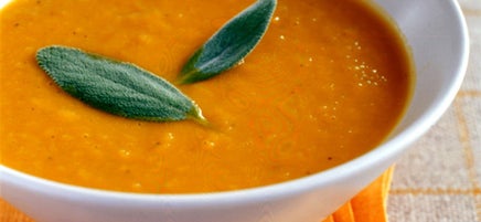 Soupe aux pommes et courge