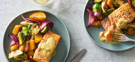 Honey-Mustard Roasted Salmon