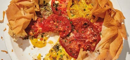 Ricotta & tomato tart
