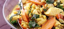 Curried Barley with Lentils and Chicken