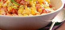 Fresh Corn and Goat Cheese Salad