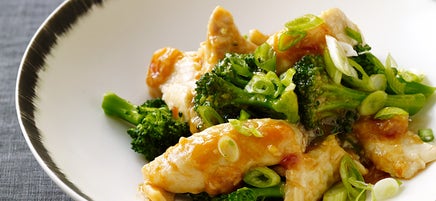 Poulet et brocoli à l’ail