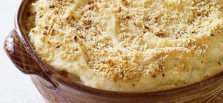 Cauliflower Gratin with Parmesan-Rye Crisp