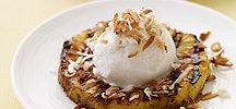 Grilled pineapple with coconut sorbet