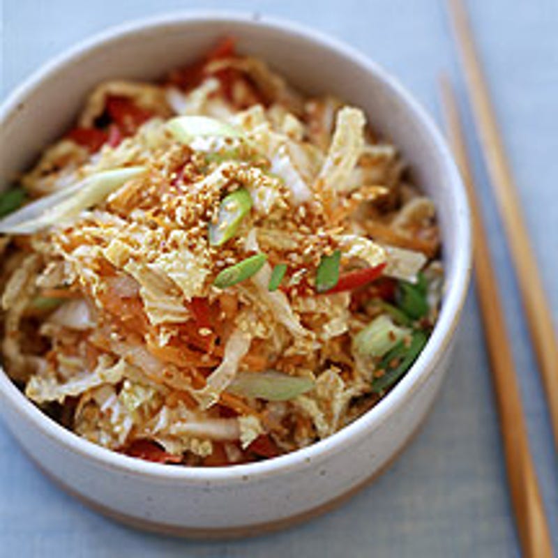 Photo of Napa Cabbage and Carrot Slaw with Miso Dressing by WW