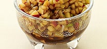 Relish à la nectarine et aux oignons verts