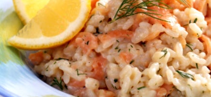 Havarti-Dill Smoked Salmon Risotto