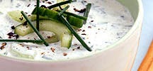 Chilled Cucumber Soup with Yogourt