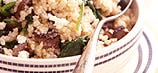 Couscous aux épinards et aux champignons