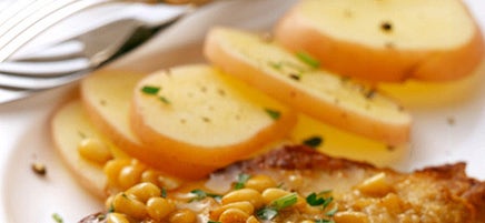 Veal Scallopini with Lemon, Garlic and Pine Nuts