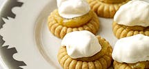 Homemade Lime Curd with Butter Cookies and Cream