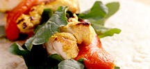 Chicken Wraps with Spiced Yogurt Sauce