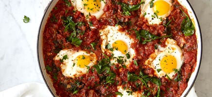 Shakshouka (tomato and egg stew)
