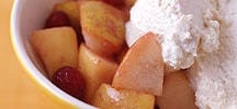 Autumn fruit with tofu whipped topping