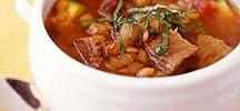 Soupe à l’italienne au boeuf et aux lentilles