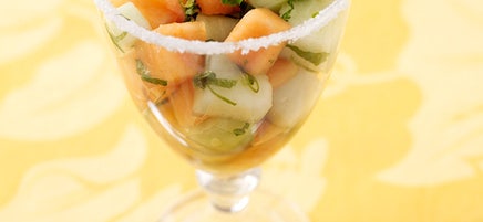 Salade de melon style mojito