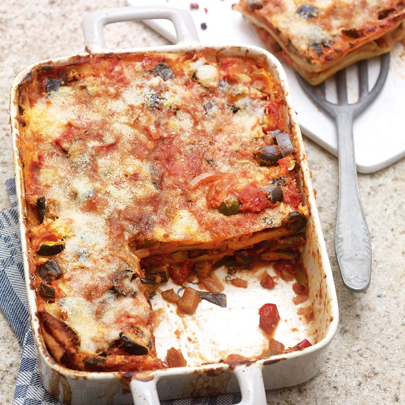 Mediterrane Gemüselasagne mit Parmesan
