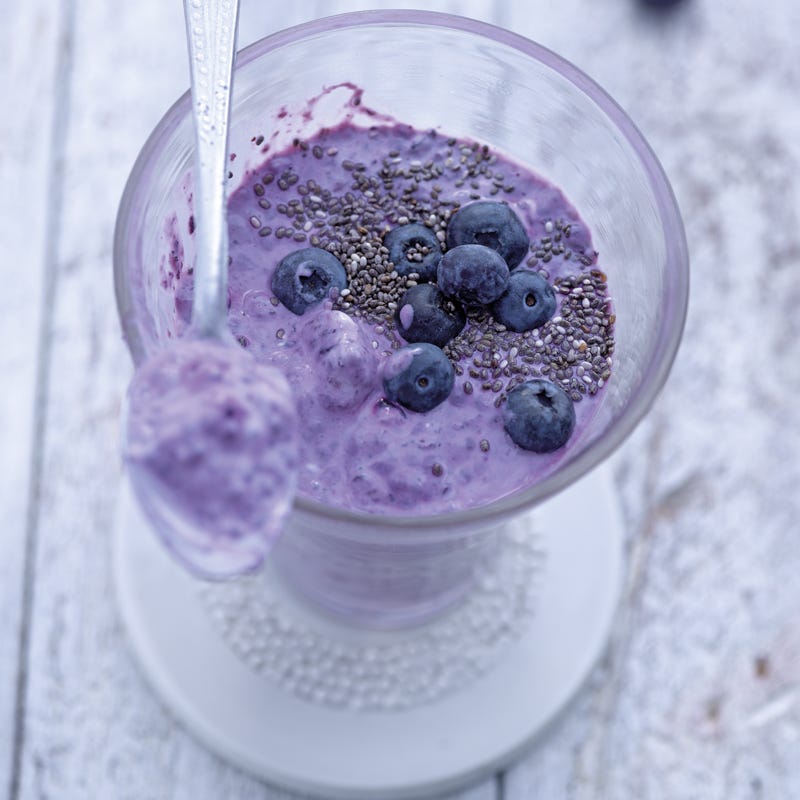 Heidelbeercreme mit Chia-Samen