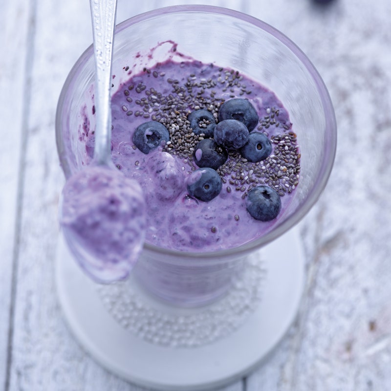 Heidelbeercreme mit Chia-Samen
