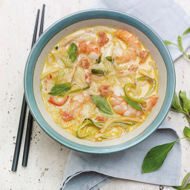 Thai-Glasnudelsuppe mit Crevetten