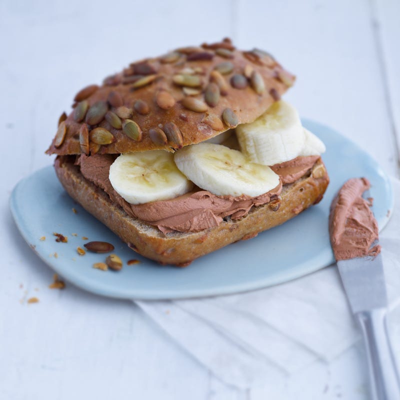 Kürbiskernbrötli mit Quark-Kakao-Creme