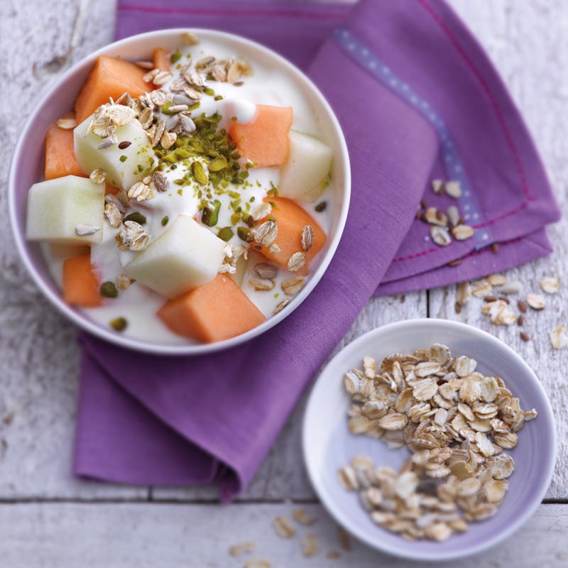 Melonen-Joghurt mit Pistazien