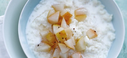 Riz au lait et sa compote de poire à la vanille