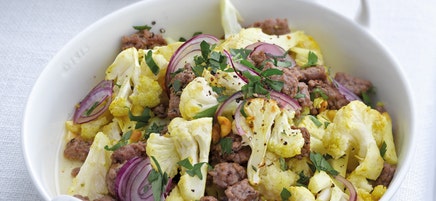 Gerösteter Blumenkohlsalat vom Blech